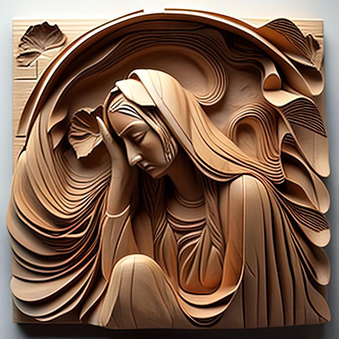 3D модель Гвенн Симел, американская художница. (STL)